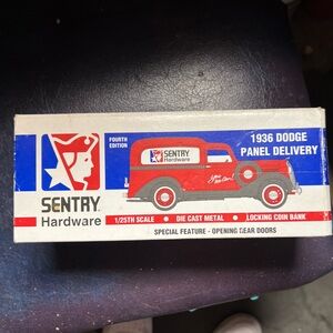 Sentry Hardware 1936 Dodge Panel Delivery Truck - Die Cast Bank With Key And Box